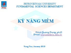 Bài giảng Kỹ năng mềm - Chương II: Kỹ năng thuyết trình - Trịnh Quang Trung