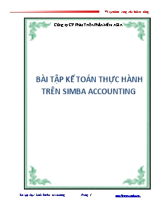 Bài tập thực hành Simba Accounting