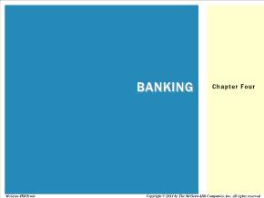 Bài giảng môn học Quản trị kinh doanh - Chapte: Four banking