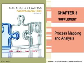 Bài giảng môn học Quản trị kinh doanh - Chapter 3: Supplement process mapping and analysis