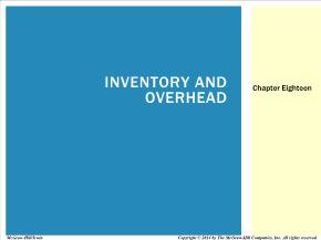 Bài giảng môn học Quản trị kinh doanh - Chapter eighteen: Inventory and overhead