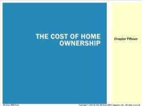 Bài giảng môn học Quản trị kinh doanh - Chapter fifteen: The cost of home ownership