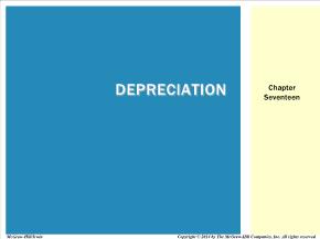 Bài giảng môn học Quản trị kinh doanh - Chapter seventeen: Depreciation