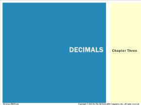 Bài giảng môn học Quản trị kinh doanh - Chapter three: Decimals