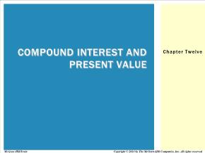 Bài giảng môn học Quản trị kinh doanh - Chapter twelve: Compound interest and present value