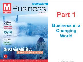 Bài giảng môn học Quản trị kinh doanh - Part 1: Business in a changing world