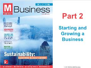 Bài giảng môn học Quản trị kinh doanh - Part 2: Starting and growing a business