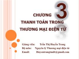 Giáo trình Thương mại điện tử - Chương 3: Thanh toán trong thương mại điện tử