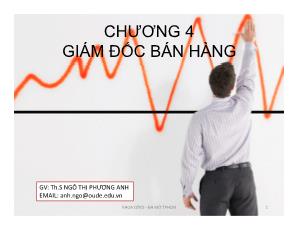 Quản trị bán hàng - Chương 4: Giám đốc bán hàng