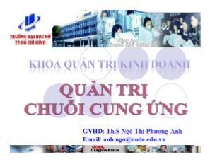 Quản trị chuỗi cung ứng - Chương 1: Tổng quan về chuỗi cung ứng