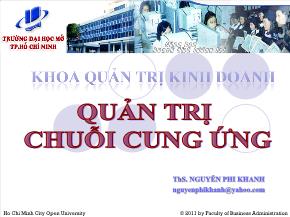 Quản trị chuỗi cung ứng - Phần 1: Tổng quan chuỗi cung ứng