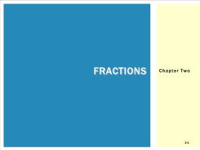 Quản trị kinh doanh - Chapter two: Fractions