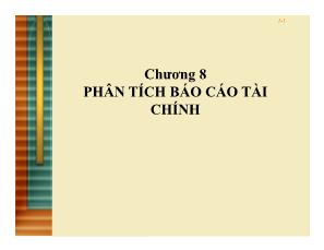 Quản trị kinh doanh - Chương 8: Phân tích Báo cáo tài chính