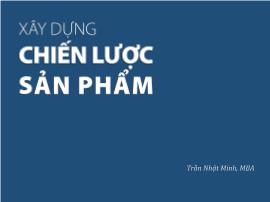 Quản trị sản phẩm - Xây dựng chiến lược sản phẩm