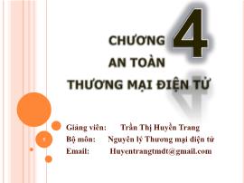 Thương mại điện tử - Chương 4: An toàn thương mại