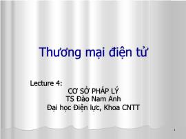 Thương mại điện tử - Cơ sở pháp lý