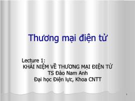 Thương mại điện tử - Khái niệm về thương mại điện tử