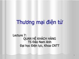 Thương mại điện tử - Quan hệ khách hàng