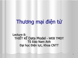 Thương mại điện tử - Thiết kế data model - Web TMĐT