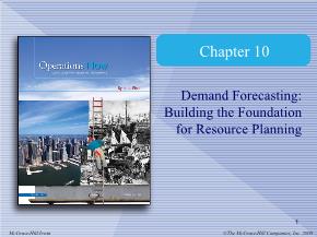 Bài giảng môn Quản trị kinh doanh - Chapter 10: Demand forecasting: building the foundation for resource planning