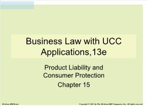 Bài giảng môn Quản trị kinh doanh - Chapter 15: Business law with ucc applications,13e