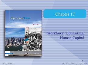 Bài giảng môn Quản trị kinh doanh - Chapter 17: Workforce: optimizing human capital