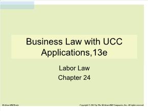 Bài giảng môn Quản trị kinh doanh - Chapter 24: Business law with ucc applications,13e