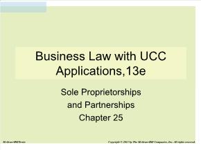 Bài giảng môn Quản trị kinh doanh - Chapter 25: Business law with ucc applications,13e