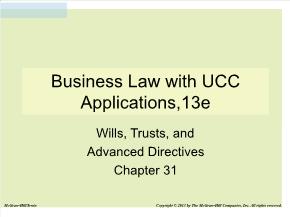 Bài giảng môn Quản trị kinh doanh - Chapter 31: Business law with ucc applications,13e