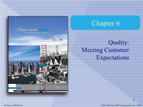 Bài giảng môn Quản trị kinh doanh - Chapter 6: Quality: meeting customer expectations