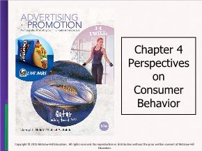 Chapter 4: Perspectives on consumer behavior