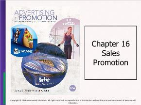 Marketing bán hàng - Chapter 16: Sales promotion