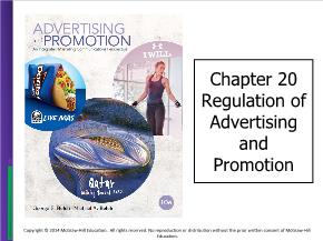 Marketing bán hàng - Chapter 20: Regulation of advertising and promotion