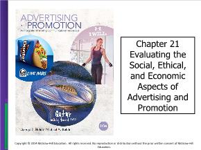 Marketing bán hàng - Chapter 21: Evaluating the social, ethical, and economic aspects of advertising and promotion