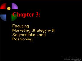 Marketing bán hàng - Chapter 3: Focusing marketing strategy with segmentation and positioninga