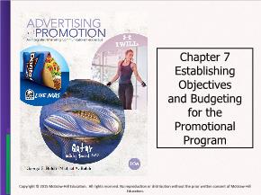 Marketing bán hàng - Chapter 7: Establishing objectives and budgeting for the promotional program