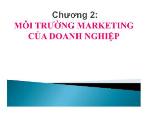 Marketing bán hàng - Chương 2: Môi trường marketing của doanh nghiệp