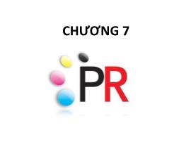 Marketing bán hàng - Chương 7: PR