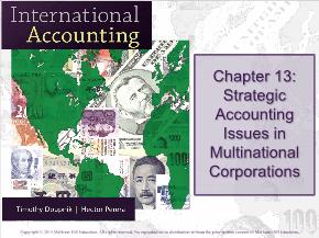 Bài giảng môn Kế toán, kiểm toán - Chapter 13: strategic accounting issues in multinational corporations