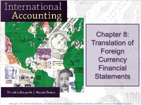 Bài giảng môn Kế toán, kiểm toán - Chapter 8: Translation of foreign currency financialstatements