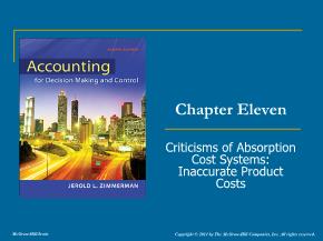 Bài giảng môn Kế toán, kiểm toán - Chapter eleven: Criticisms of absorption cost systems: Inaccurate product costs