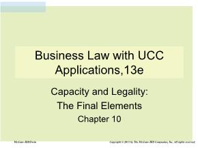 Bài giảng môn Quản trị kinh doanh - Chapter 10: Business law with ucc applications,13e