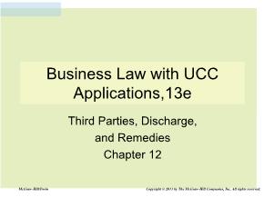 Bài giảng môn Quản trị kinh doanh - Chapter 12: Business law with ucc applications,13e