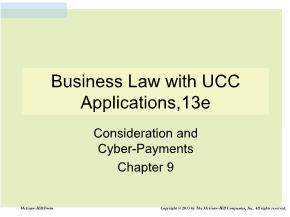 Bài giảng môn Quản trị kinh doanh - Chapter 9: Business law with ucc applications,13e