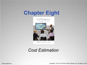 Bài giảng môn Quản trị kinh doanh - Chapter eight: Cost estimation