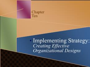 Bài giảng môn Quản trị kinh doanh - Chapter ten: Implementing strategy: creating effective organizational designs