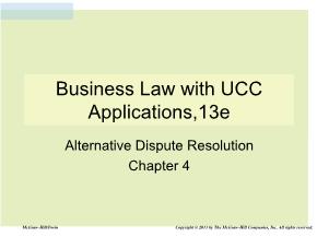 Bài giảng Quản trị kinh doanh - Chapter 4: Business law with ucc applications,13e