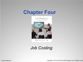 Bài giảng Quản trị kinh doanh - Chapter four: Job costing