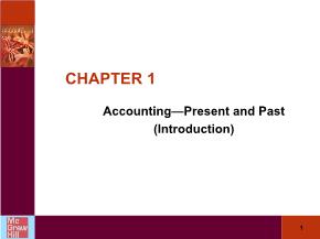 Kế toán, kiểm toán - Chapter 1: Accounting — Present and past (introduction)