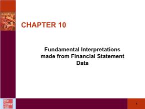 Kế toán, kiểm toán - Chapter 10: Fundamental interpretations made from financial statement data